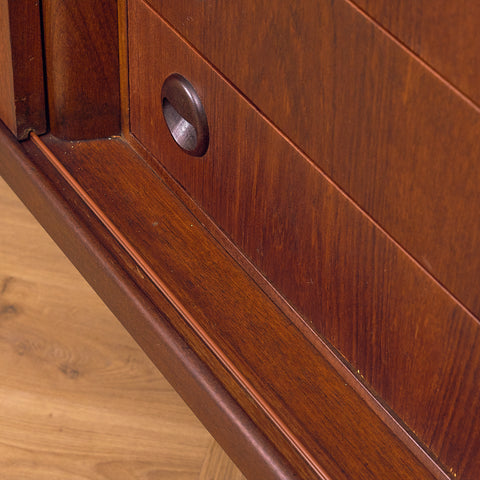 Danish highboard in teak and oak