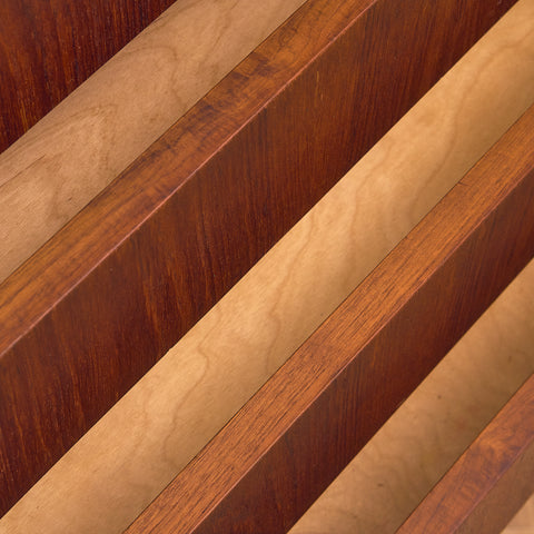 Danish highboard in teak and oak