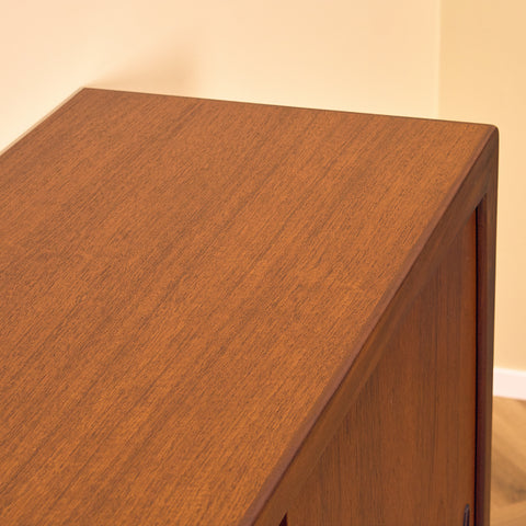 Danish highboard in teak and oak