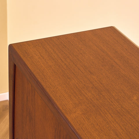 Danish highboard in teak and oak