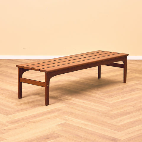 Bench in solid teak by Yngvar Sandström for Seffle Möbelfabrik AB
