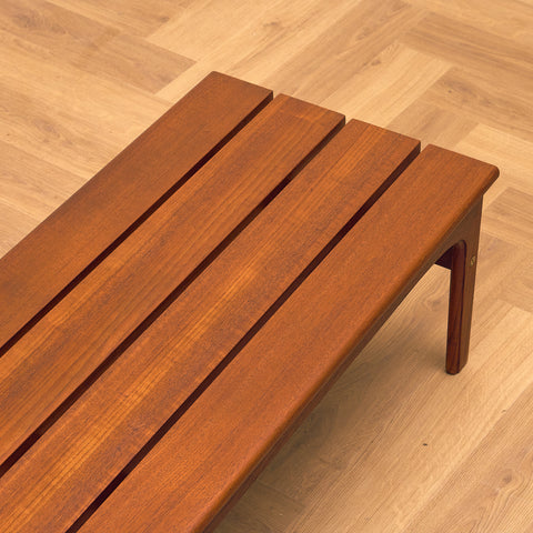 Bench in solid teak by Yngvar Sandström for Seffle Möbelfabrik AB