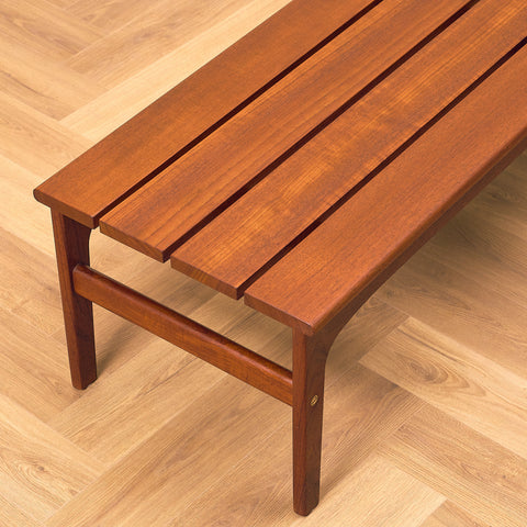 Bench in solid teak by Yngvar Sandström for Seffle Möbelfabrik AB