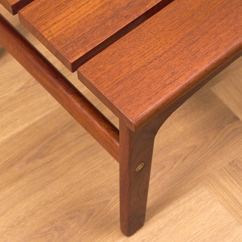 Bench in solid teak by Yngvar Sandström for Seffle Möbelfabrik AB