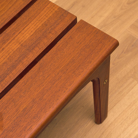 Bench in solid teak by Yngvar Sandström for Seffle Möbelfabrik AB