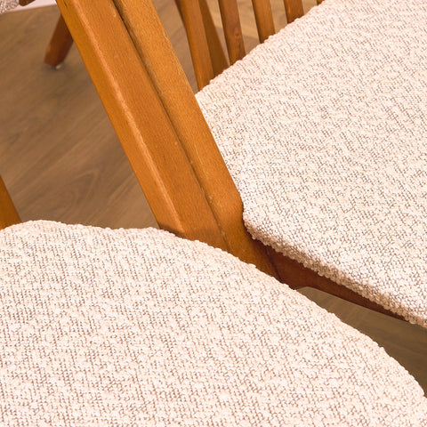 Swedish set of 4 dining chairs in beech by Gottfrid Karlsson & Söner Stolfabrik, Diö