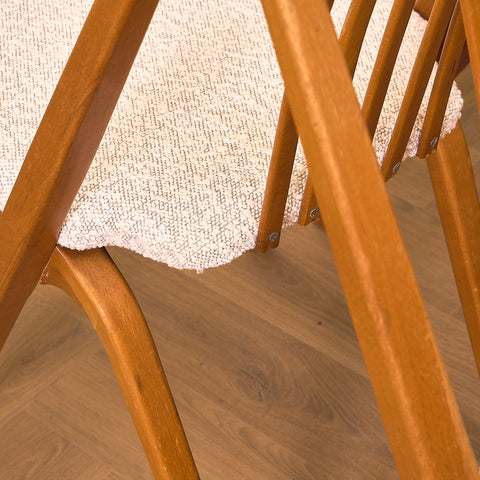 Swedish set of 4 dining chairs in beech by Gottfrid Karlsson & Söner Stolfabrik, Diö