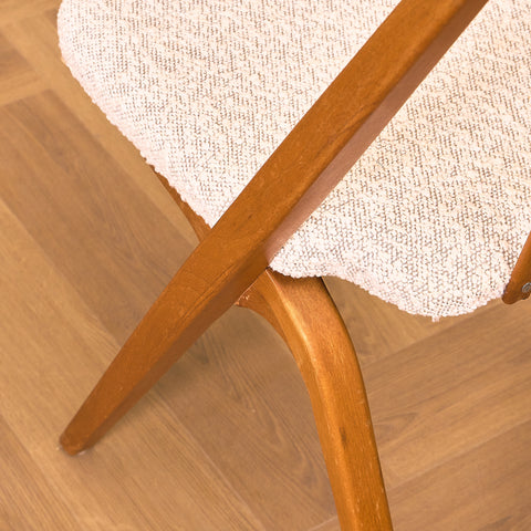 Swedish set of 4 dining chairs in beech by Gottfrid Karlsson & Söner Stolfabrik, Diö