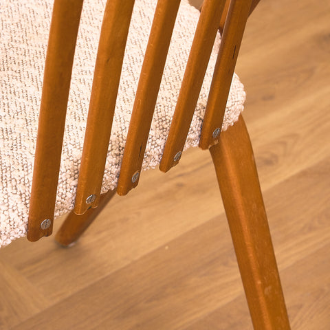 Swedish set of 4 dining chairs in beech by Gottfrid Karlsson & Söner Stolfabrik, Diö