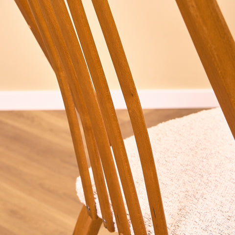 Swedish set of 4 dining chairs in beech by Gottfrid Karlsson & Söner Stolfabrik, Diö