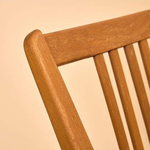 Swedish set of 4 dining chairs in beech by Gottfrid Karlsson & Söner Stolfabrik, Diö