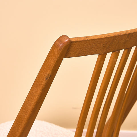 Swedish set of 4 dining chairs in beech by Gottfrid Karlsson & Söner Stolfabrik, Diö