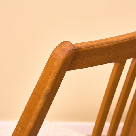 Swedish set of 4 dining chairs in beech by Gottfrid Karlsson & Söner Stolfabrik, Diö