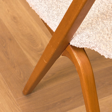 Swedish set of 4 dining chairs in beech by Gottfrid Karlsson & Söner Stolfabrik, Diö