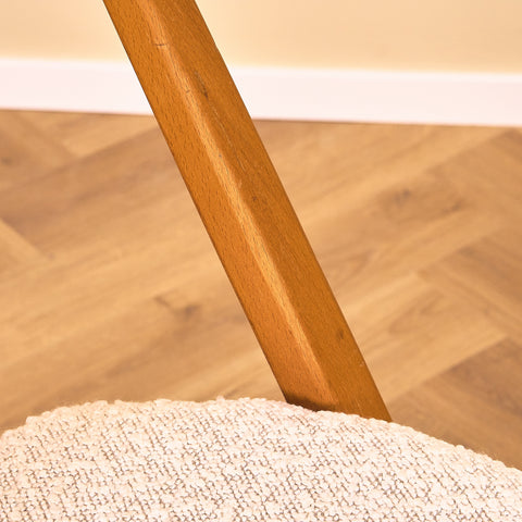 Swedish set of 4 dining chairs in beech by Gottfrid Karlsson & Söner Stolfabrik, Diö