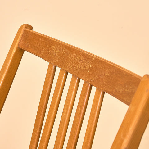Swedish set of 4 dining chairs in beech by Gottfrid Karlsson & Söner Stolfabrik, Diö