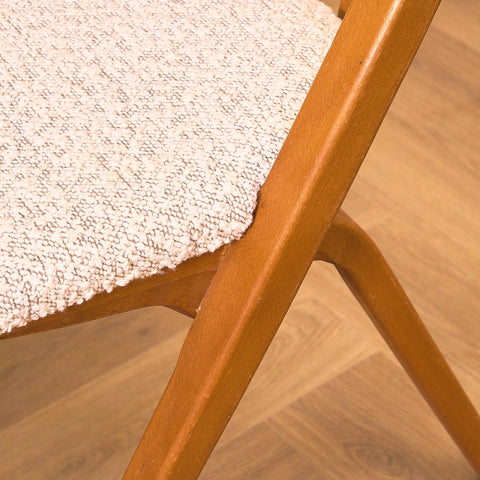 Swedish set of 4 dining chairs in beech by Gottfrid Karlsson & Söner Stolfabrik, Diö