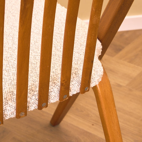 Swedish set of 4 dining chairs in beech by Gottfrid Karlsson & Söner Stolfabrik, Diö