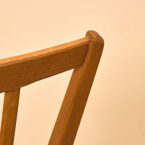 Swedish set of 4 dining chairs in beech by Gottfrid Karlsson & Söner Stolfabrik, Diö