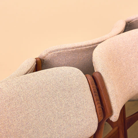 Danish dining chairs in teak, model OD49 by Erik Buch for OD Møbler