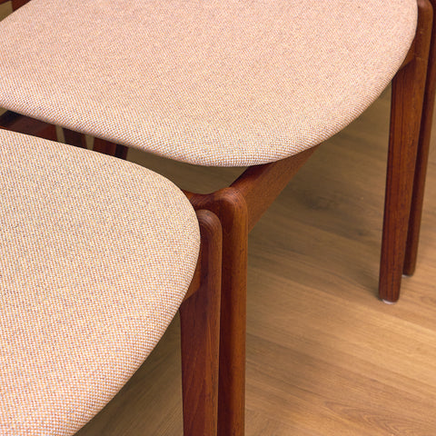 Danish dining chairs in teak, model OD49 by Erik Buch for OD Møbler