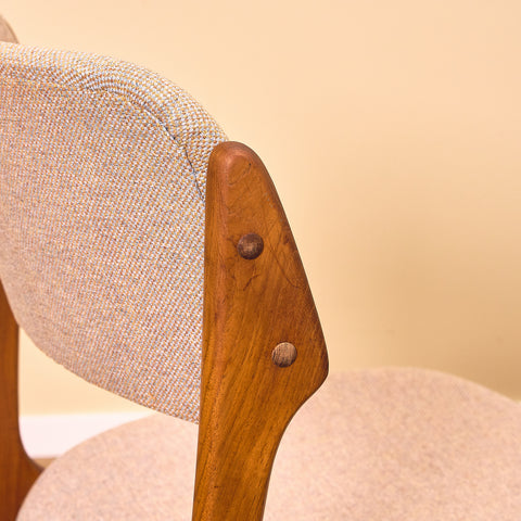 Danish dining chairs in teak, model OD49 by Erik Buch for OD Møbler