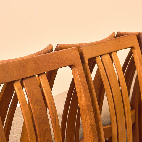 Swedish dining chairs in teak