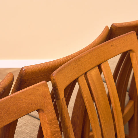 Swedish dining chairs in teak