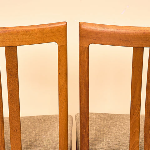 Swedish dining chairs in teak