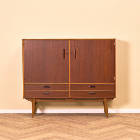 Swedish highboard in teak and oak