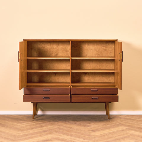 Swedish highboard in teak and oak