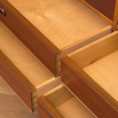 Swedish highboard in teak and oak
