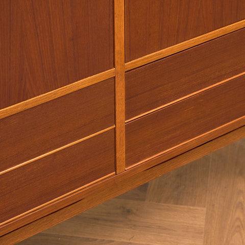 Swedish highboard in teak and oak