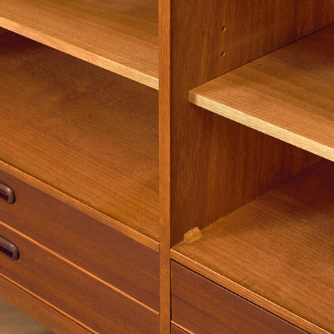 Swedish highboard in teak and oak