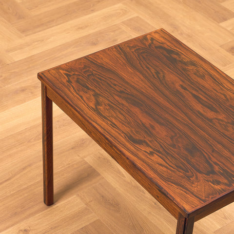 Danish side table in Santos rosewood