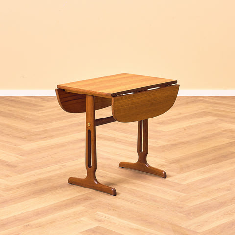 Swedish folding side table in teak