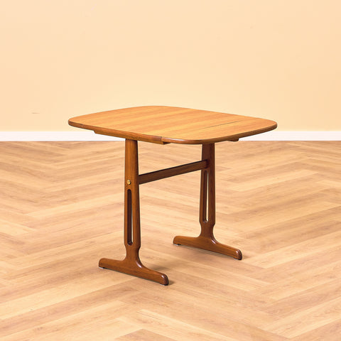 Swedish folding side table in teak