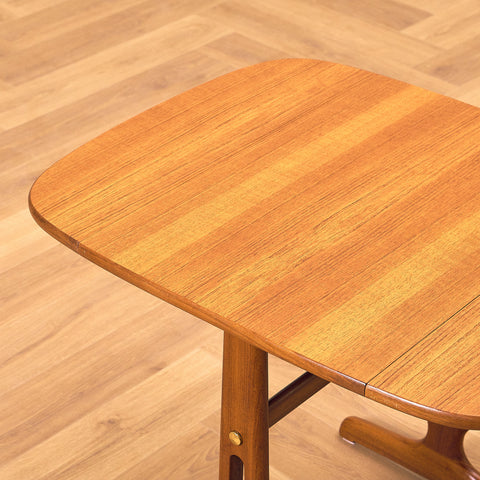 Swedish folding side table in teak