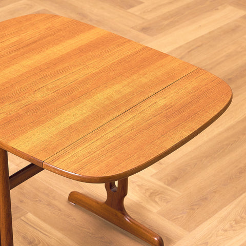 Swedish folding side table in teak