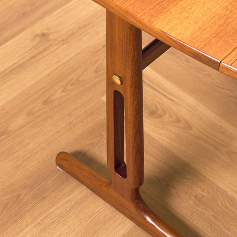 Swedish folding side table in teak