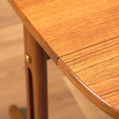 Swedish folding side table in teak