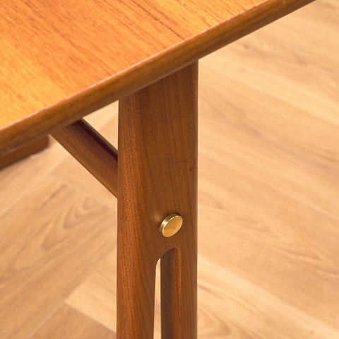 Swedish folding side table in teak