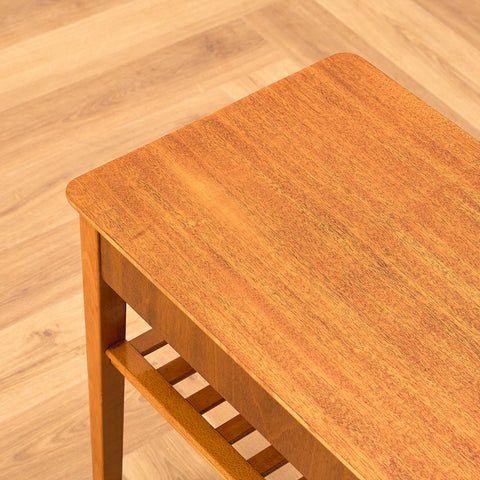 Swedish bedside tables in beech and teak by Svensk Möbelindustri