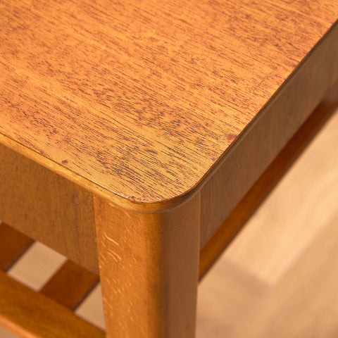 Swedish bedside tables in beech and teak by Svensk Möbelindustri