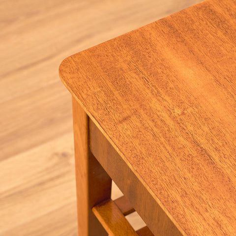 Swedish bedside tables in beech and teak by Svensk Möbelindustri
