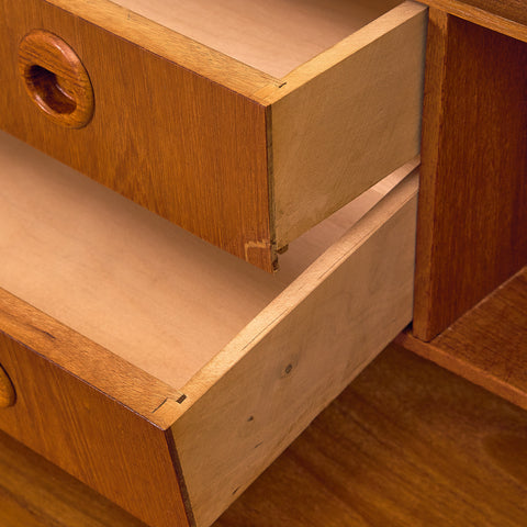 Swedish secretary in teak by Svensk Mobelindustri