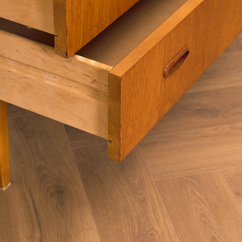 Swedish secretary in teak by Svensk Mobelindustri