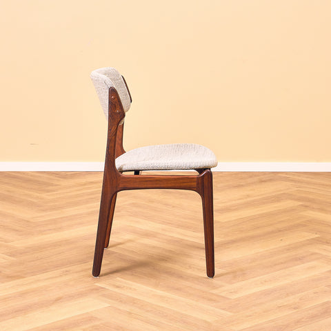 Danish dining chairs in Santos rosewood, model OD49 by Erik Buch for OD Møbler
