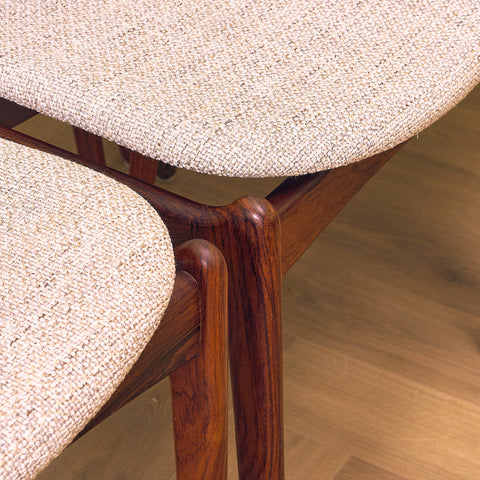 Danish dining chairs in Santos rosewood, model OD49 by Erik Buch for OD Møbler