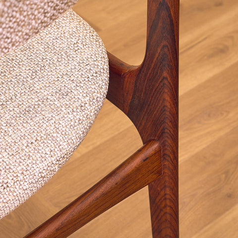 Danish dining chairs in Santos rosewood, model OD49 by Erik Buch for OD Møbler